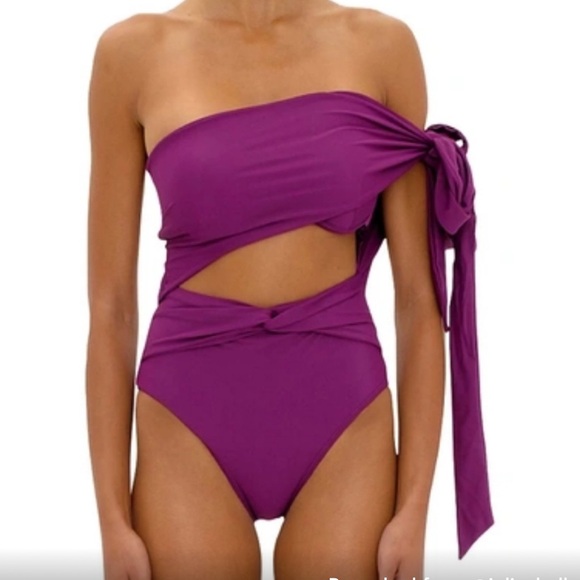 Andrea Iyamah Purple One Piece Swimsuit - Picture 2 of 8
